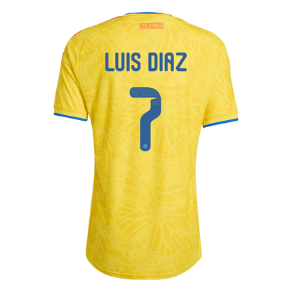 Játékos Verzió LUIS DíAZ #7 Kolumbia Hazai Mez 2026 Sárga