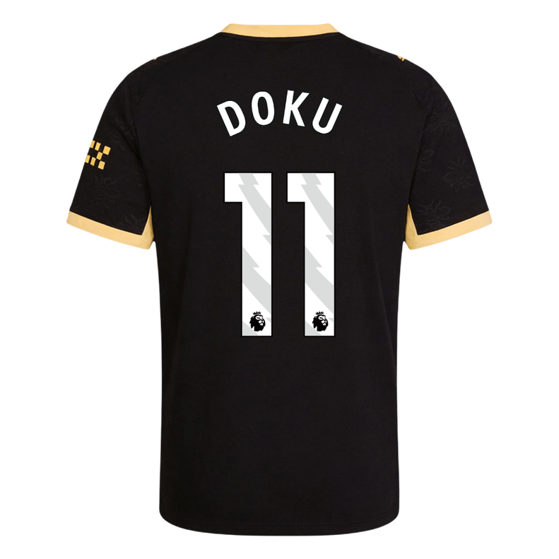 DOKU #11 Manchester City Játékos Verzió Idegenbeli Mez 2026/27 Fekete