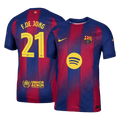F.DE JONG #21 Játékos Barcelona Otthon Soccer Mez 2025/26 Piros&Kék - UCL