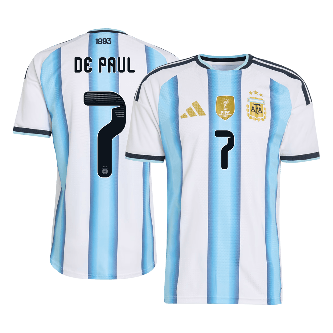 DE PAUL #7 Argentína Játékos Verzió Hazai Mez Világbajnoki 2026