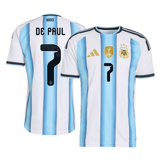 DE PAUL #7 Argentína Játékos Verzió Hazai Mez Világbajnoki 2026