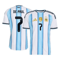 DE PAUL #7 Argentína Játékos Verzió Hazai Mez Világbajnoki 2026