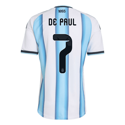 DE PAUL #7 Argentína Játékos Verzió Hazai Mez Világbajnoki 2026