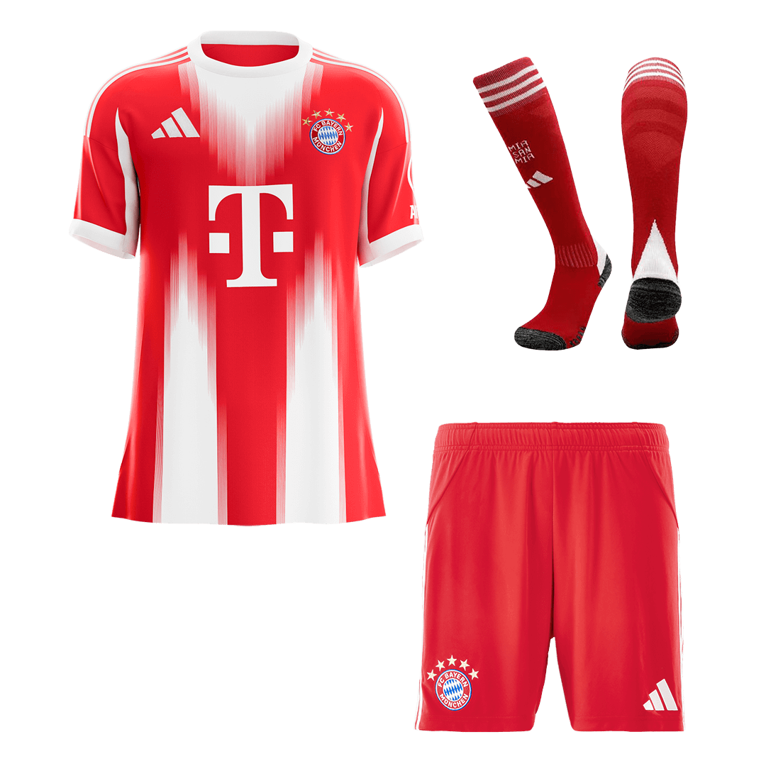 Bayern Munich Hazai Mez Szett (Mez+Nadrág+Zokni) 2025/26 Piros