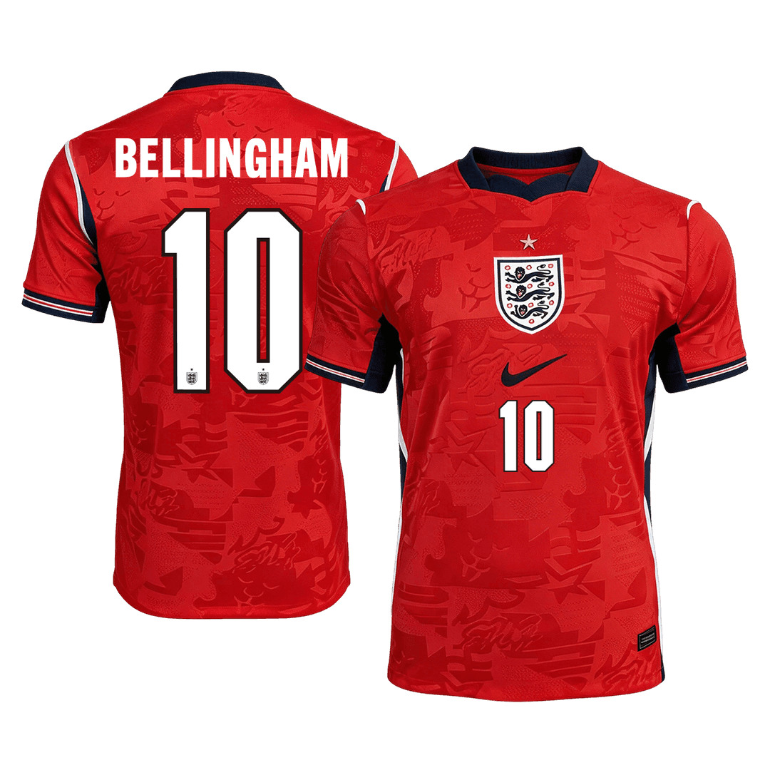 BELLINGHAM #10 Anglia Játékos Verzió Idegenbeli Mez Világbajnoki 2026 Piros