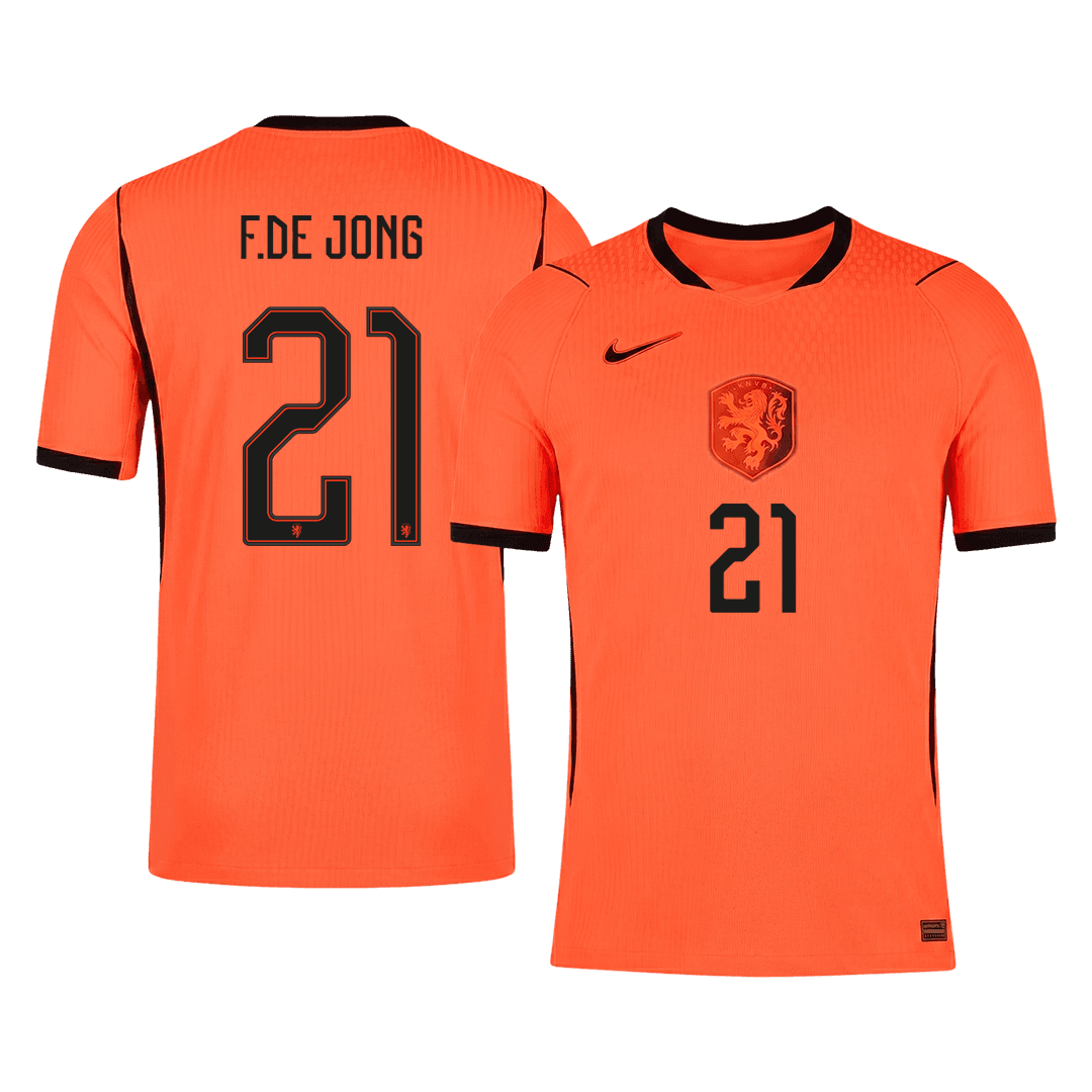 F.DE JONG #21 Hollandia Játékos Verzió Hazai Mez Világbajnoki 2026 Narancs