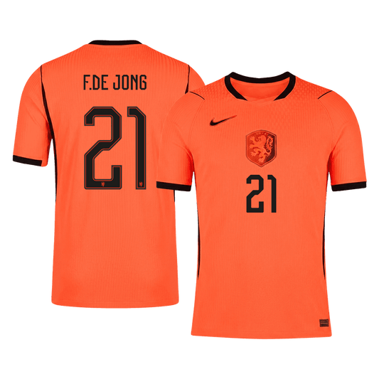 F.DE JONG #21 Hollandia Játékos Verzió Hazai Mez Világbajnoki 2026 Narancs