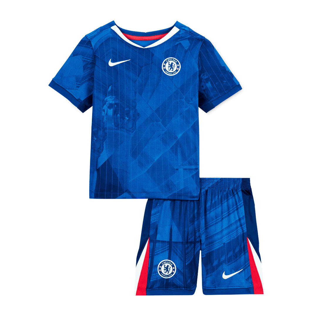 Gyerekeknek Chelsea Otthon Soccer Mez Készlet(Mez+Rövidnadrág) 2025/26 Kék