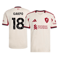 GAKPO #18 Liverpool Idegenbeli Mez 2025/26 Fehér