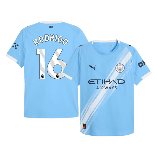 RODRIGO #16 Manchester City Játékos Otthon Mez 2025/26 Kék