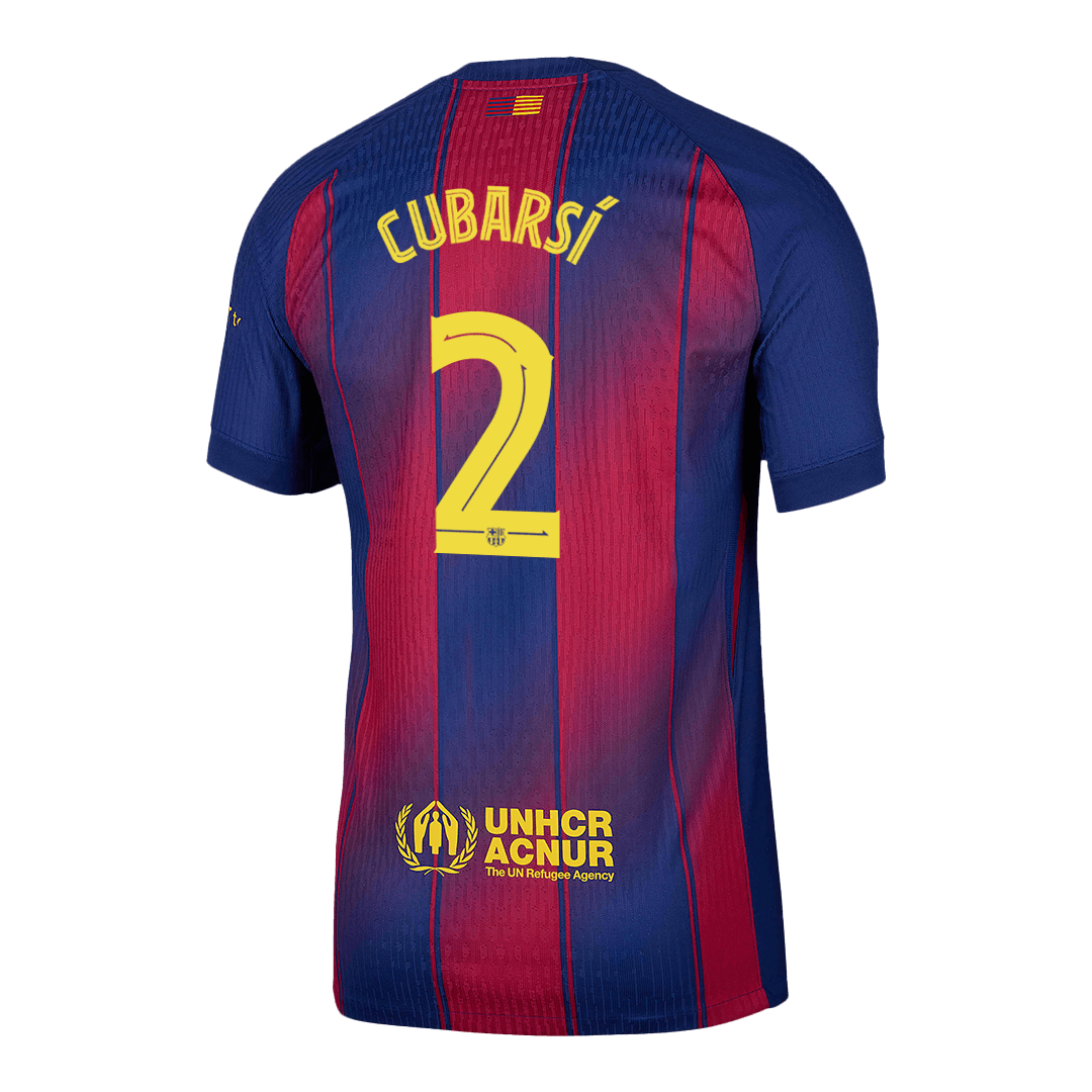 CUBARSÍ #2 Játékos Barcelona Otthon Soccer Mez 2025/26 Piros&Kék - UCL