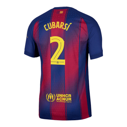CUBARSÍ #2 Játékos Barcelona Otthon Soccer Mez 2025/26 Piros&Kék - UCL