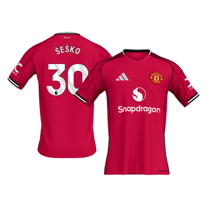 ŠEŠKO #30 Manchester United Hazai World Cup Futball Mez 2025/26 Piros