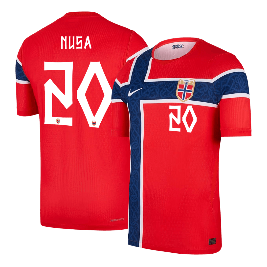 NUSA #20 Norvégia Játékos Verzió Hazai Világbajnoki Mez 2026 Piros