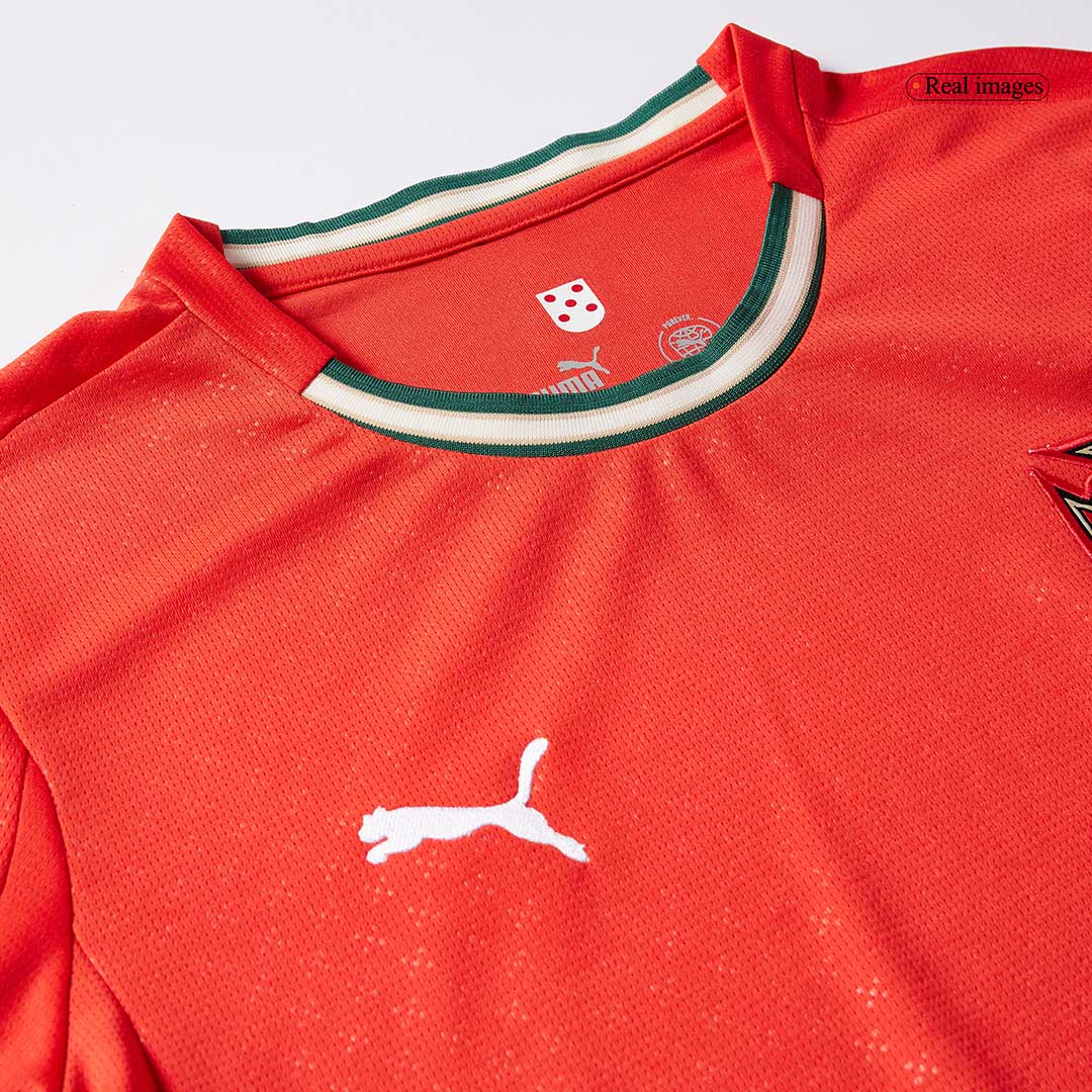 RONALDO #7 Portugália Otthon Hosszú Ujjú Mez 2025-Piros