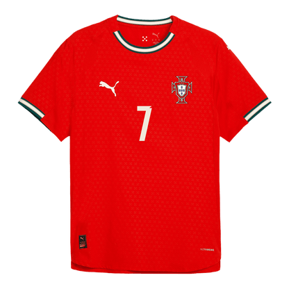 RONALDO #7 Portugália Játékos Otthon Mez 2025 Piros