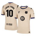 LAMINE YAMAL #10 Játékos Barcelona Idegenbeli Soccer Mez 2025/26 Sárga - UCL