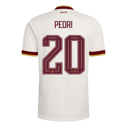 PEDRI #20 Spanyolország Játékos Verzió Idegenbeli Mez Világbajnoki 2026 Fehér