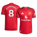 B.FERNANDES #8 Játékos Manchester United Otthon Soccer Mez 2025/26 Piros