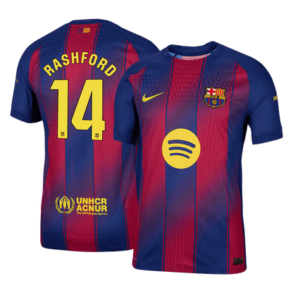 RASHFORD #14 Játékos Barcelona Otthon Soccer Mez 2025/26 Piros&Kék