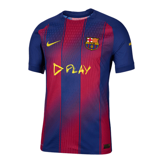 Barcelona X Ed Sheeran Játékos Otthon Mez 2025/26 Piros & Kék