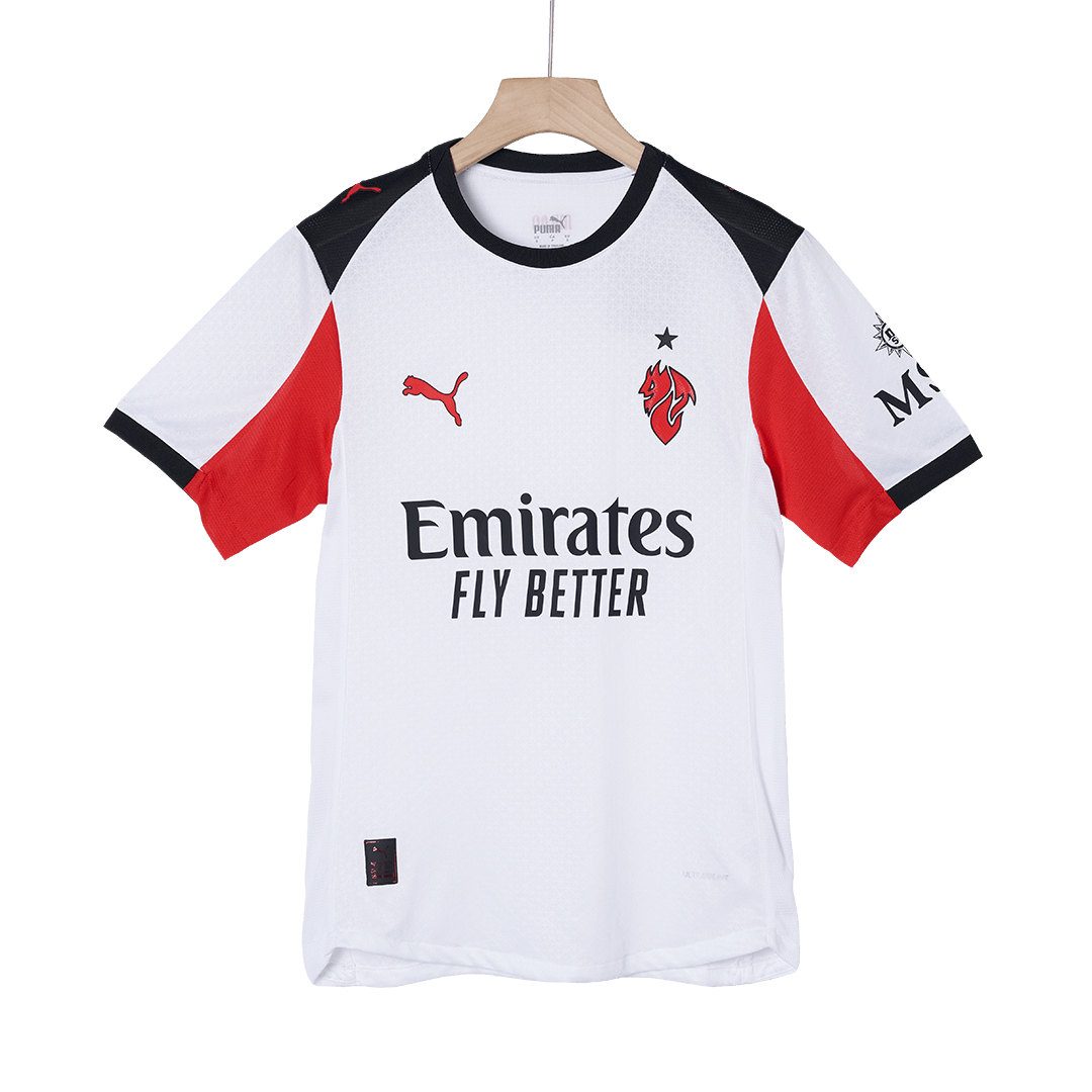 Játékos AC Milan Idegenbeli Soccer Mez 2025/26 Fehér