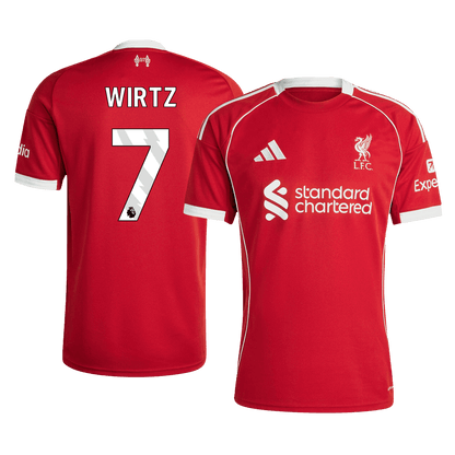 WIRTZ #7 Liverpool Otthon Soccer Mez 25/26 Piros 2025/26