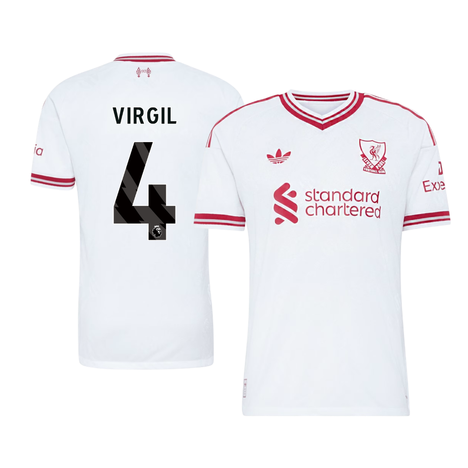 VIRGIL #4 Liverpool Játékos Verzió Idegenbeli Mez 2026/27 Fehér