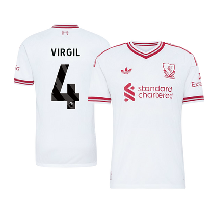 VIRGIL #4 Liverpool Játékos Verzió Idegenbeli Mez 2026/27 Fehér