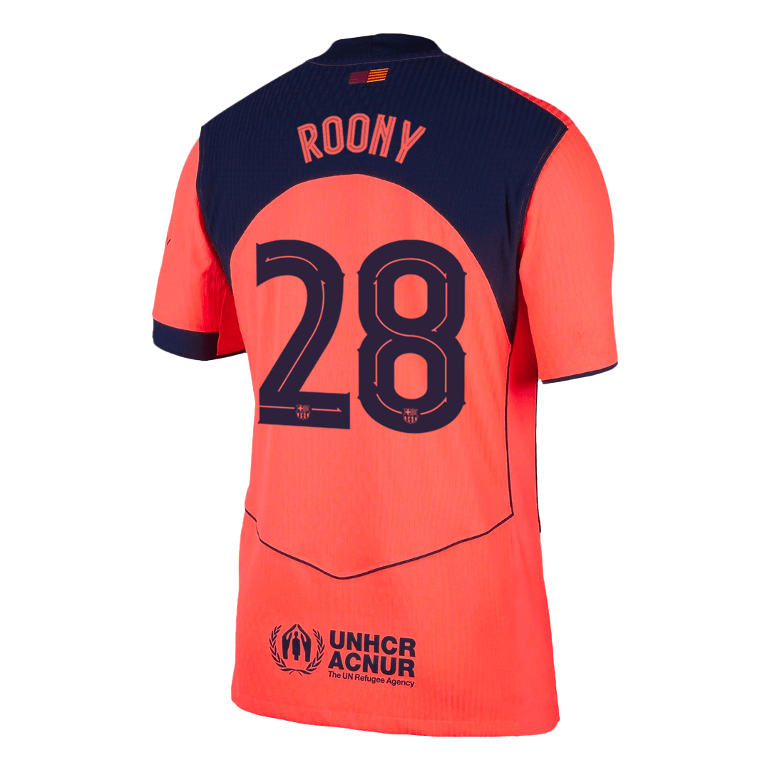 ROONY #28 Barcelona Játékos Idegenbeli Harmadik Mez 2025/26 Narancs