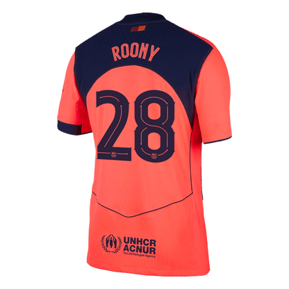 ROONY #28 Barcelona Játékos Idegenbeli Harmadik Mez 2025/26 Narancs