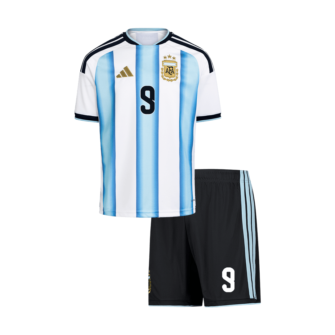 Argentína J.ÁLVAREZ #9 Gyerek Hazai Világbajnokság Mez Készlet(Mez+Nadrág) 2026