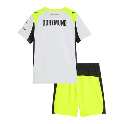 Borussia Dortmund Gyerek Idegenbeli Készlet(Mez+Nadrág) 2025/26 Szürke