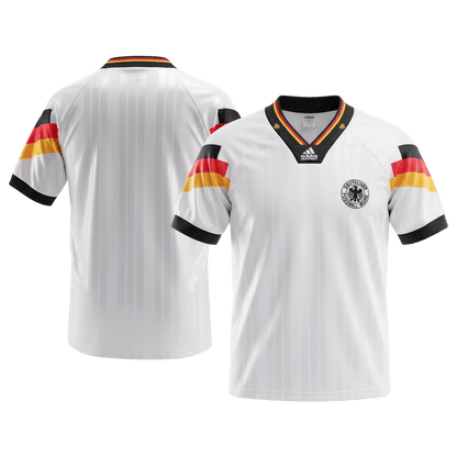 Németország Hazai Retro Futball Mez 1992 Fehér