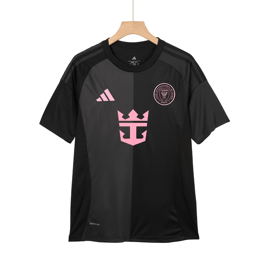 Inter Miami Idegenbeli Soccer Mez Készlet(Mez+Rövidnadrág) 2025 Fekete&Szürke