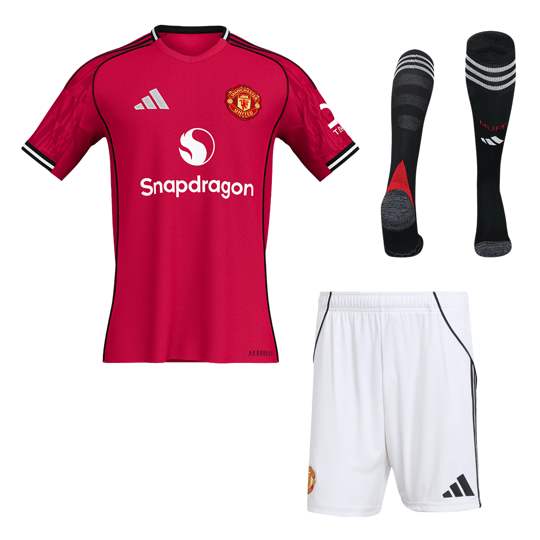 Manchester United Hazai Mez Szett (Mez+Nadrág+Zokni) 2025/26 Piros