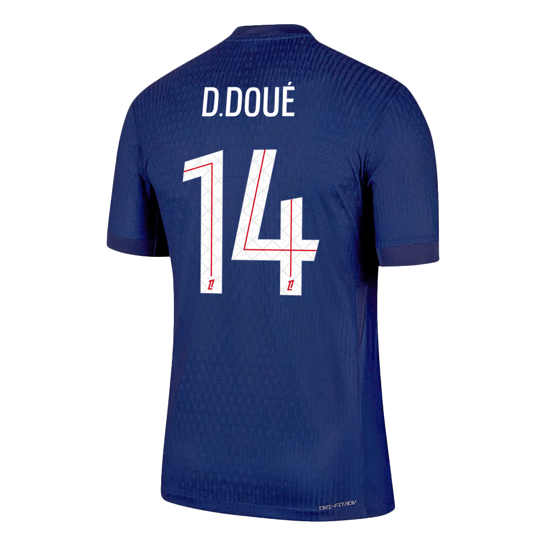 D.DOUÉ #14 Játékos PSG Otthon Soccer Mez 2025/26 Haditengerészet