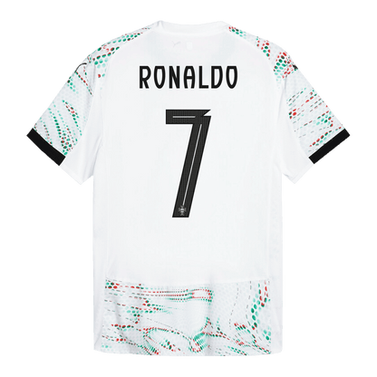 RONALDO #7 Portugália Játékos Idegenbeli Mez 2025 Fehér