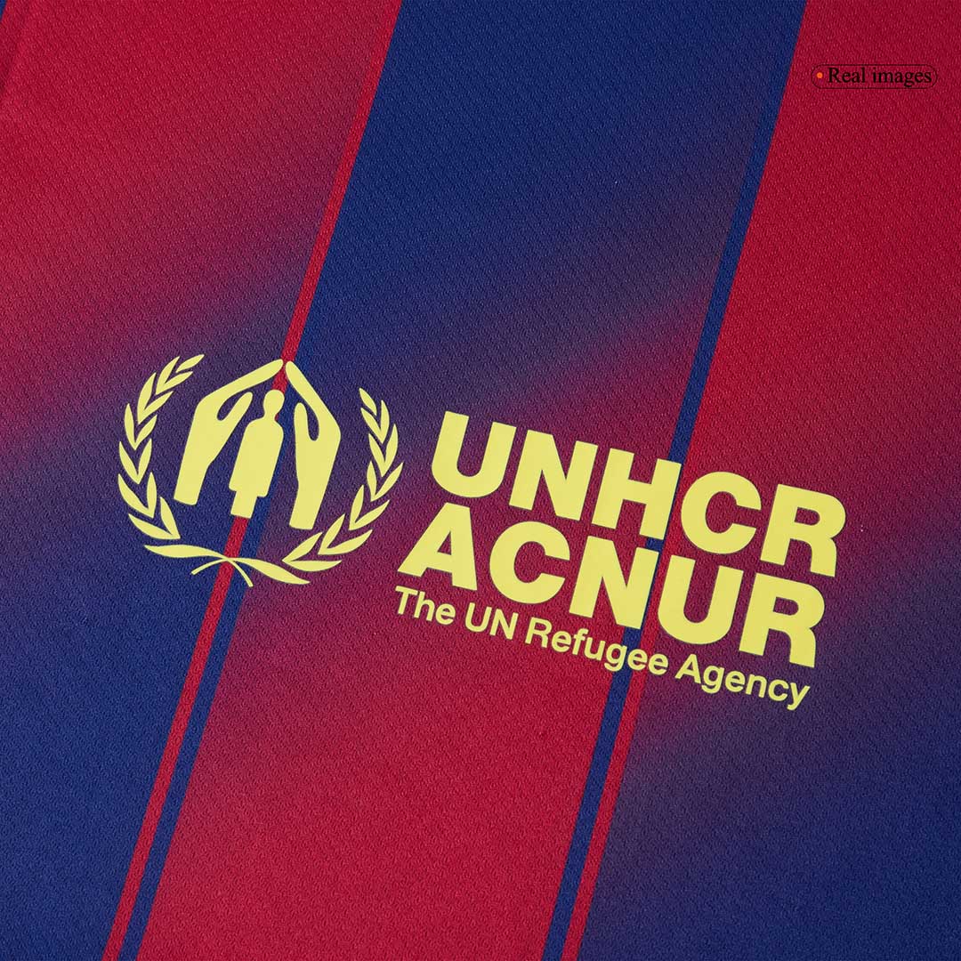 LAMINE YAMAL #10 Barcelona Otthon Soccer Mez 2025/26 Piros&Kék - UCL