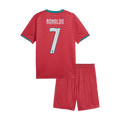 Portugália RONALDO #7 Gyerek Hazai Világbajnokság Mez Készlet(Mez+Nadrág) 2026 Piros