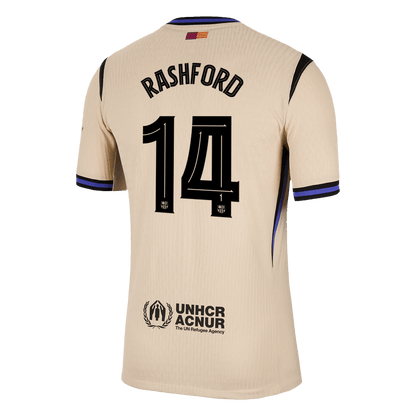 RASHFORD #14 Játékos Barcelona Idegenbeli Soccer Mez 2025/26 Sárga - UCL