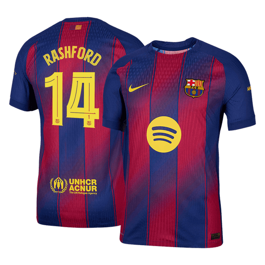 RASHFORD #14 Játékos Barcelona Otthon Soccer Mez 2025/26 Piros&Kék - UCL