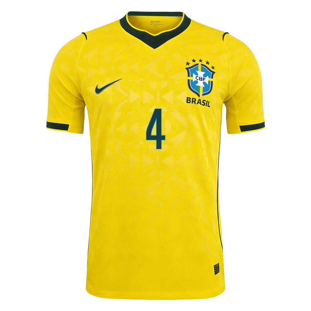 MARQUINHOS #4 Brazília Játékos Verzió Hazai Mez Világbajnoki 2026 Sárga