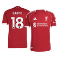 GAKPO #18 Liverpool Játékos Otthon Mez 2025/26 Piros