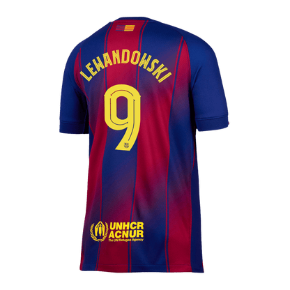 LEWANDOWSKI #9 Barcelona Otthon Soccer Mez 2025/26 Piros&Kék - UCL