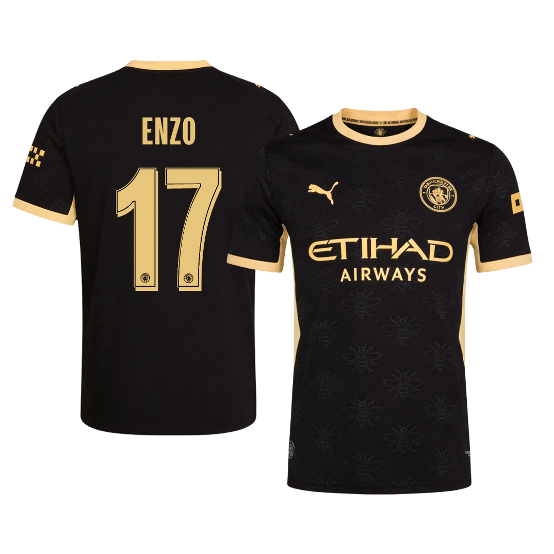 ENZO #17 Manchester City Játékos Verzió Idegenbeli Mez 2026/27 Fekete - UCL