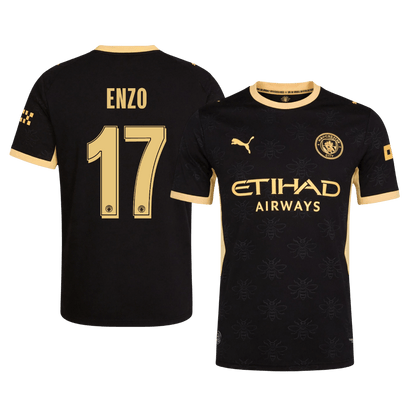 ENZO #17 Manchester City Játékos Verzió Idegenbeli Mez 2026/27 Fekete - UCL