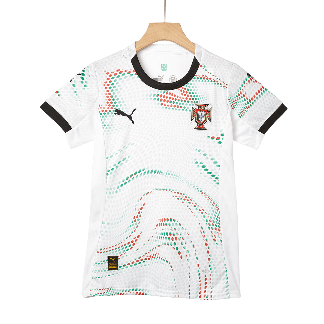 Női RONALDO #7 Portugália Idegenbeli Futball Mez 2025 Fehér
