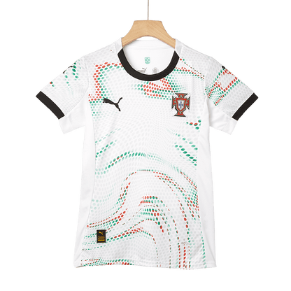 Női RONALDO #7 Portugália Idegenbeli Futball Mez 2025 Fehér