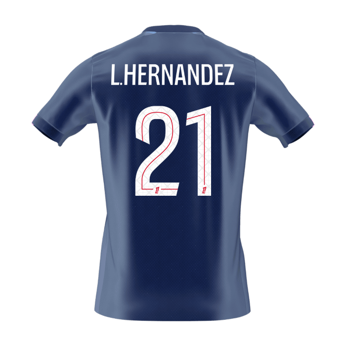 L.HERNANDEZ #21 PSG
 Otthon Futball Mez 2025/26 Sötétkék